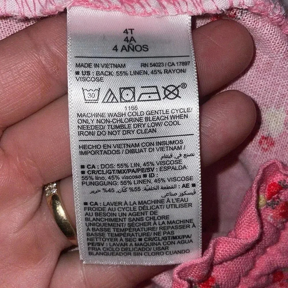 Old Navy Toddler Girls Sz 4 Linen Blend Floral Shorts New NWT - Picture 4 of 5